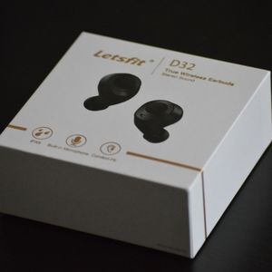 Letsfit Black D32 True Wireless Earbuds Stereo Sound No App Required Open Box